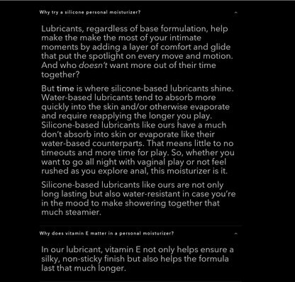 Silicone Personal Moisturizer