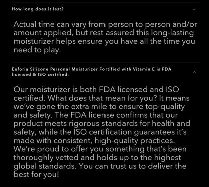 Silicone Personal Moisturizer