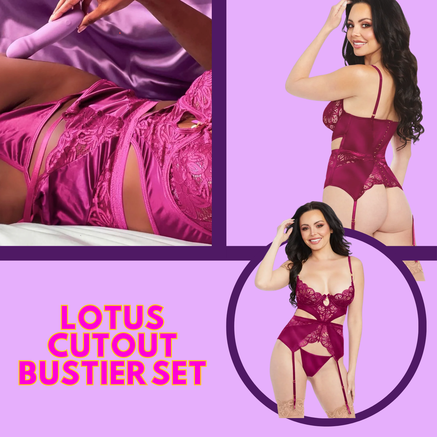 Lotus cutout bustier set